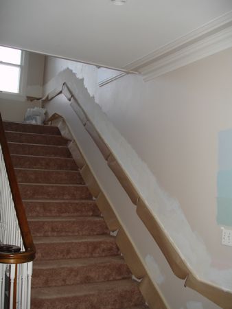 Wallpaper Removal on Wallpaperremoval Stairs