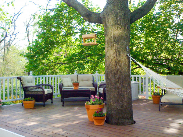 Spring 2008, the original deck shortly after we moved in.