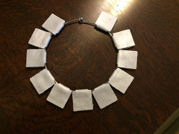 A homemade version of the necklace Princess Leia wore with her ceremonial dress in Star Wars: A New Hope